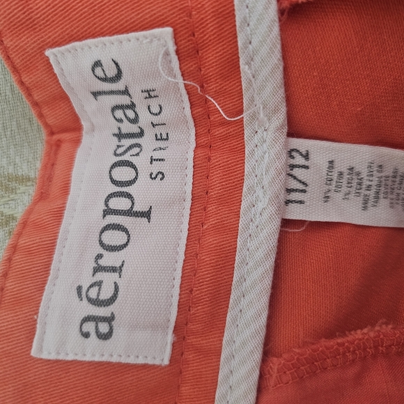 Aeropostale Womens Orange Solid Shorts Size 11/12 New - Picture 4 of 4